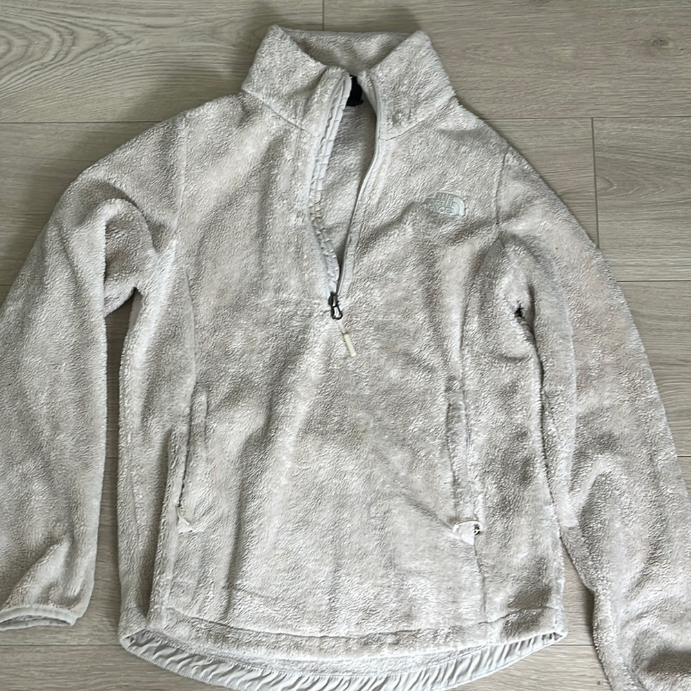 Fluffy White North Face Jacket